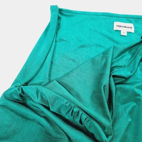 Superdown Karolyna Maxi Skirt Set in Teal Large